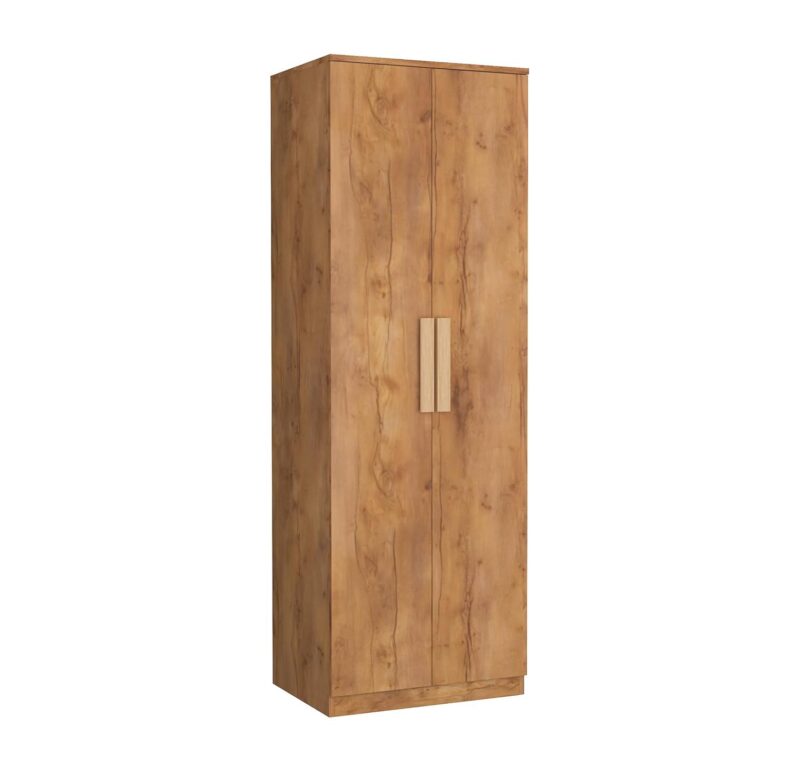 Furniva Vault Hidden Drawer Wardrobe with Hanging Rod and Shelves | Giant Wood Finish