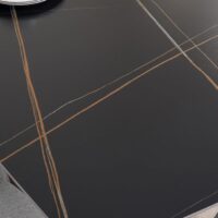 Furniva Italiana 15mm Sintered Stone Dining Table – Black Faux Marble